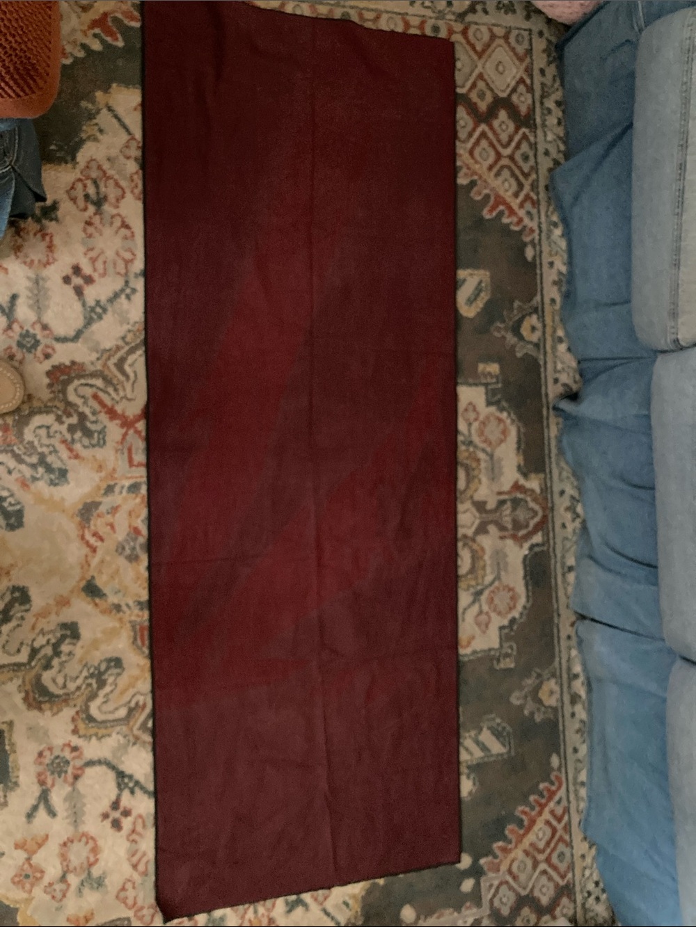 eQua Yoga towel 26”x72”. Used. Burgundy.